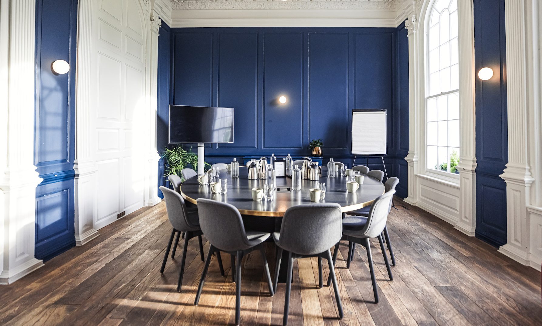 The Butterwick boardroom at Kindred, set for a meeting of 16