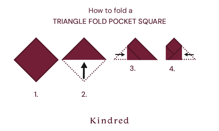 How to fold a triangle fold pocket square