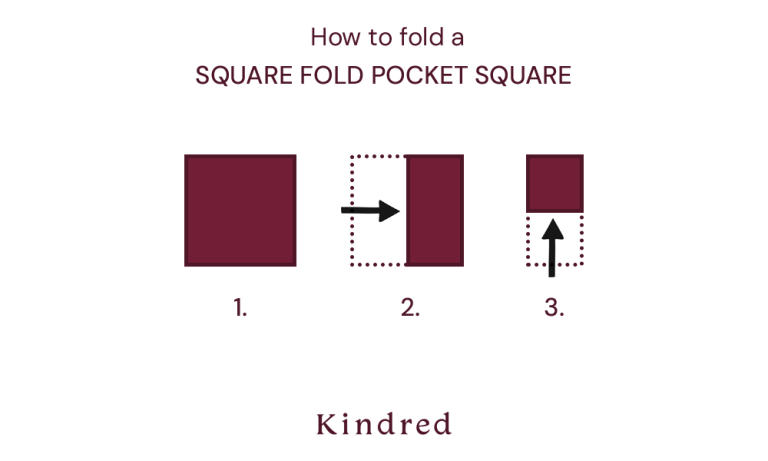 How to fold a square fold pocket square