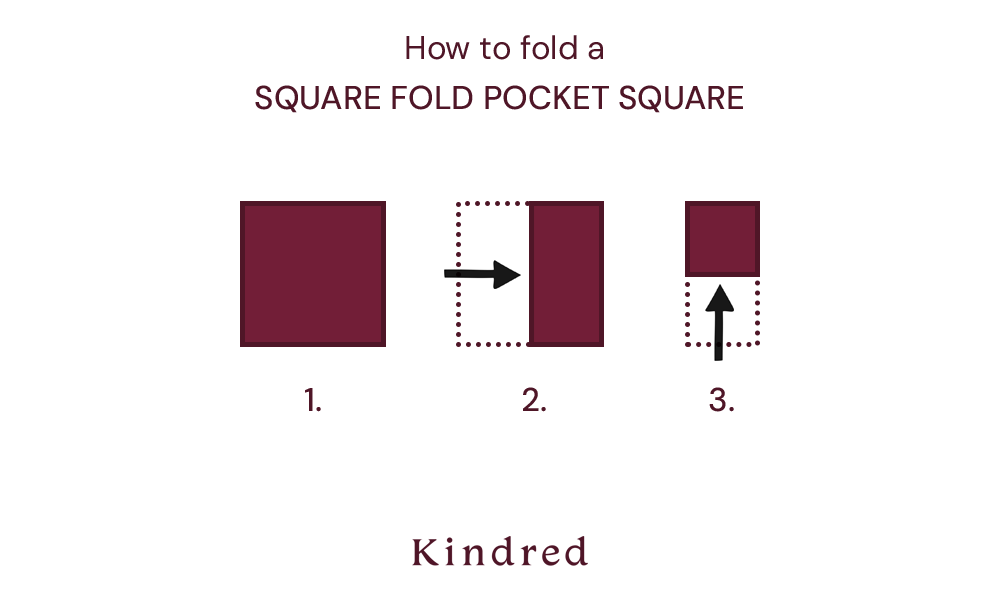 How to fold a pocket square for a wedding - Kindred
