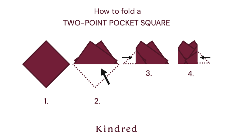 How to fold a two-point pocket square