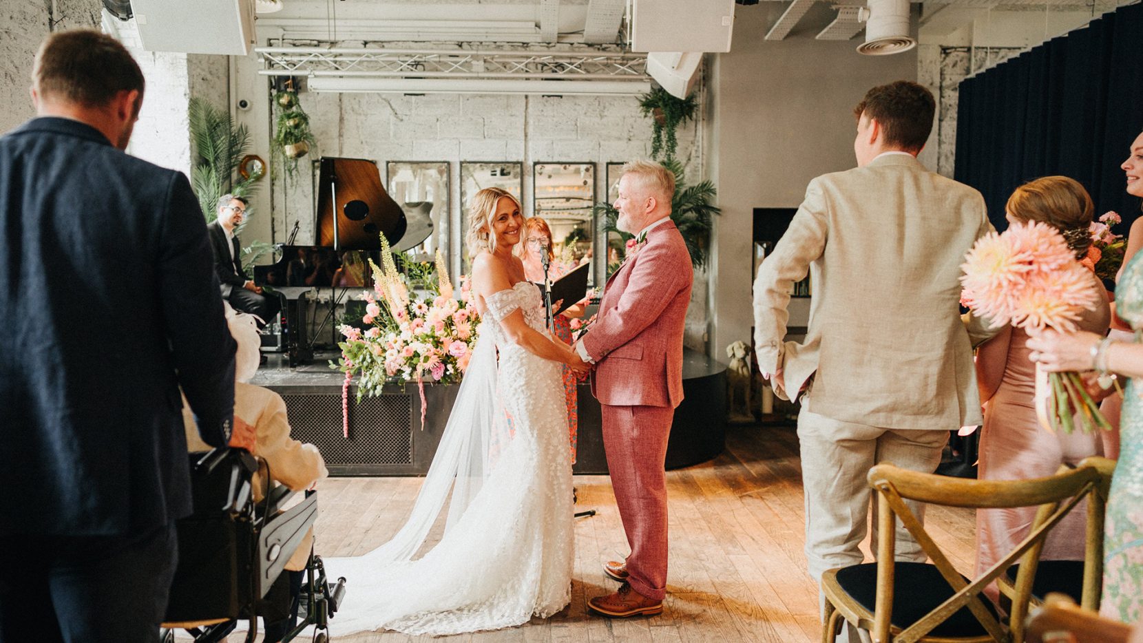 Bride and groom getting married at Kindred