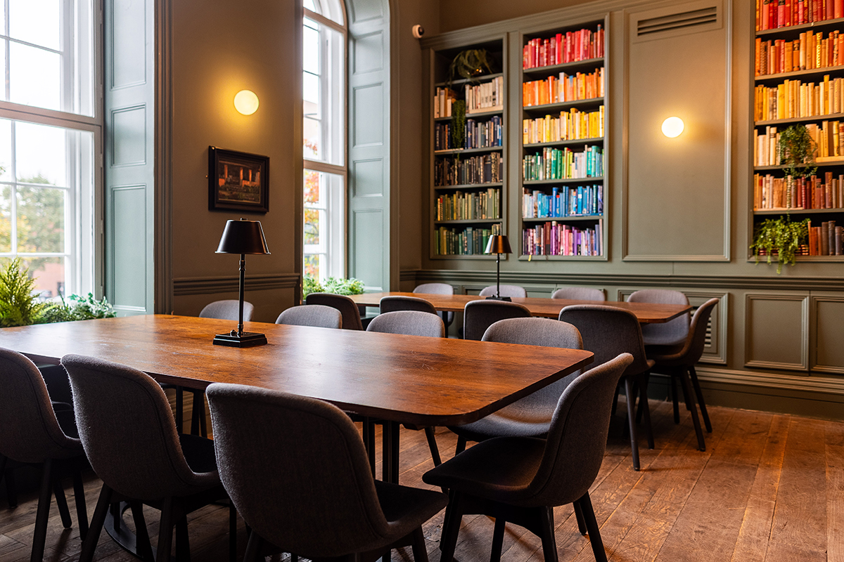 The Library at Kindred, set up for a workshop